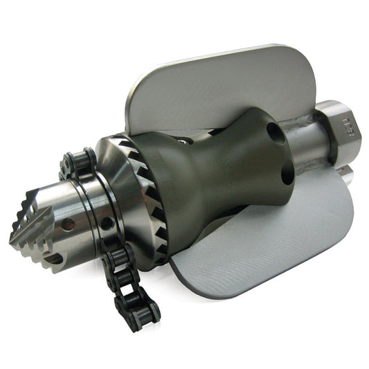 Turbo 2 rodskærer med faste styr -fra 120 L/MIN USBDÜSEN