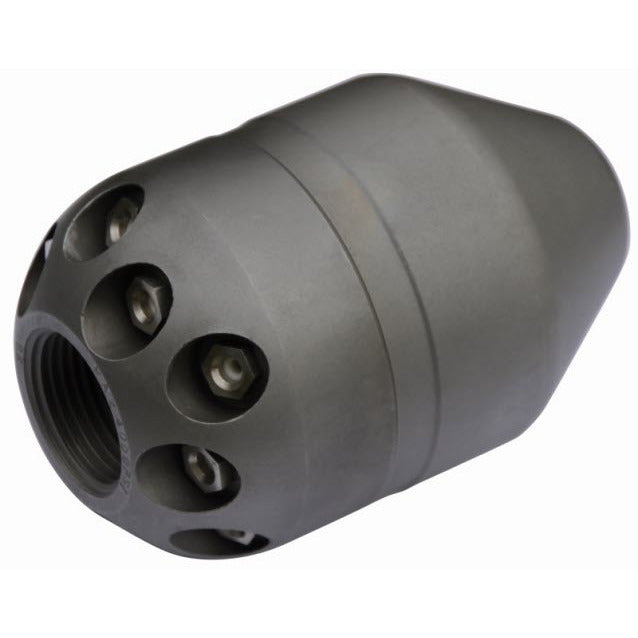 Dumb rensegranat 3° og 8 ° L/MIN 80 - ØxL 110 x 248 - Slangedimension 1" og 5/4" - KG 12.5 Brendle